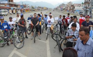 Request to  build the special road for the use of cycle riders.